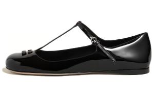 Повседневные туфли женские черные MIU MIU