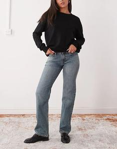 Джинсы Weekday Arrow с заниженной талией прямого кроя синего цвета