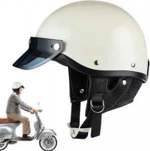 Мотоциклетный шлем-полуоболочка для мужчин и взрослых, с вентиляцией, защитным визором и для езды на велосипеде, Multi-coloured