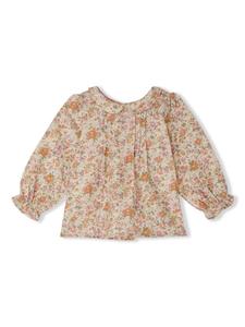 Bonpoint блузка Tivoli с цветочным принтом, нейтральный цвет