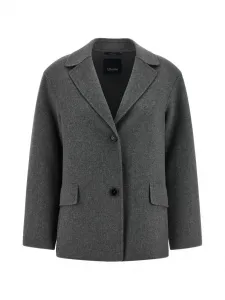 Однобортный пиджак на пуговицах SmmElfi MAX MARA, серый