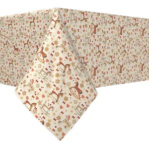 Прямоугольная скатерть, 100 % хлопок, 52x104 дюйма, винтажные лошадки-качалки.