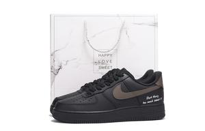 Nike Кроссовки для скейтбординга Air Force 1 с противоскользящим износостойким верхом, унисекс, черно-коричневые