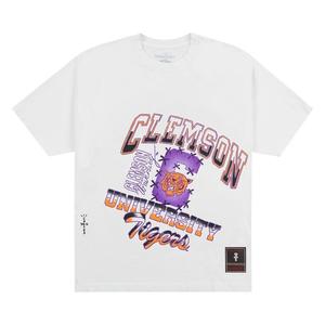 Футболка Cactus Jack By Travis Scott Cactus Jack by Travis Scott x Mitchell & Ness Clemson University Handdrawn Tee, белый