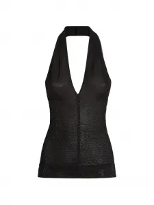 Топ с V-образным вырезом Genny, черный