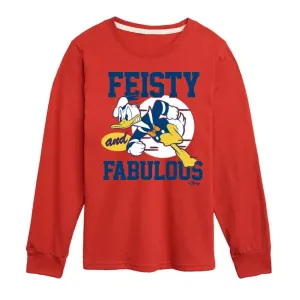Футболка с длинным рукавом с принтом Микки Мауса и его друзей Дональда Дака для мальчиков 8-20 лет Disney, красный