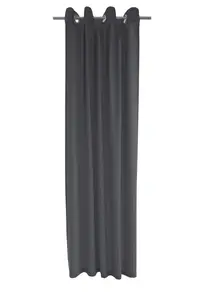Штора Allen 140x245 с люверсами, графитовая, затемняющая, для спальни Indes Fuggerhaus