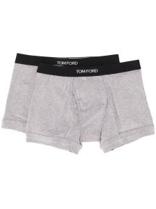 TOM FORD комплект из двух боксеров с логотипом, серый