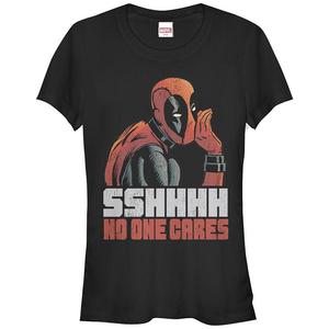 Футболка с рисунком «Дэдпул» для юниоров «No One Cares» Marvel, черный