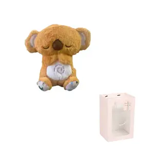 Светящийся и дышащий плюшевый мишка Koala, мультяшная плюшевая кукла Koala Bear высотой 28 см Dolls and bears dance, коричневый