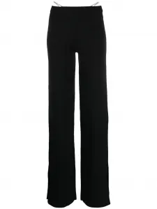 Расклешенные брюки с кристаллами GCDS, черный