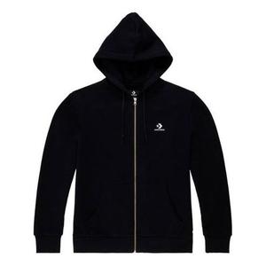 Куртка embroidered star chevron full-zip hoodie 'black' Converse, черный