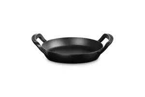 Сковорода гриль круглая гладкая чугунная Le Creuset, черный