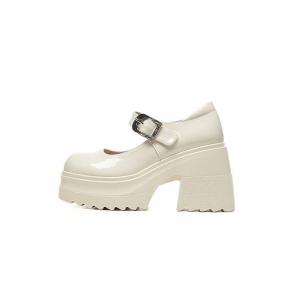 DAPHNE Мэри Джейн туфли женские черно-бежевые, цвет Beige