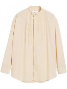 AMI Paris рубашка со складками, нейтральный