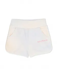 Шорты с принтом тай-дай Balmain Kids, синий