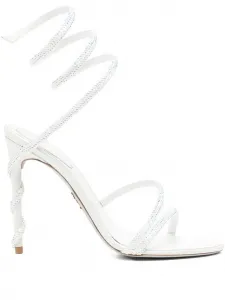 Декорированные босоножки René Caovilla, белый