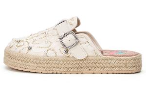 Женские пластиковые закрытые тапочки Joy&Mario, экрю