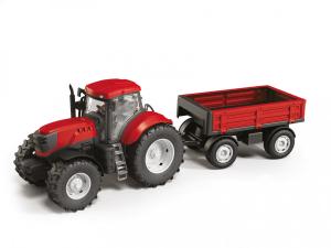 Красный Детский Трактор С Прицепом Масштаб 1:16 Adriatic
