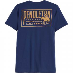 Мужская винтажная футболка с коротким рукавом и логотипом Pendleton, Navy/Gold
