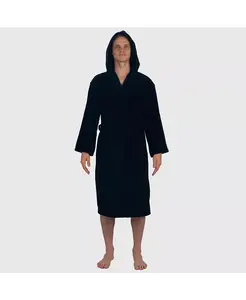 Мужской халат Dane с капюшоном из хлопкового махрового полотна, роскошный для отеля и спа Alpine Swiss, белый