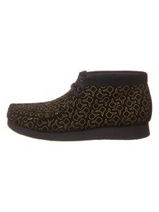 Clarks Кожаные кроссовки на шнуровке "Wallabee Go" черного цвета
