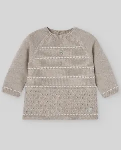 Вязаный детский джемпер из коллекции Pony PAZ Rodríguez, светло-коричневый