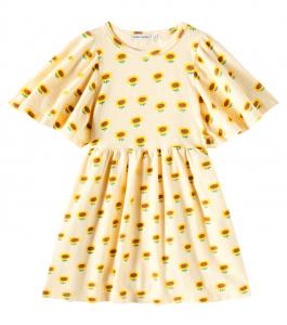 Платье из хлопка с подсолнухом Bobo Choses, белый