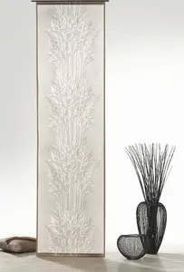 Панельная штора Heimtexland Natural Living, раздвижная, с аксессуарами, прозрачная, выжженная, интернет-магазин, 245 x 60 см (В x Ш), тип 326, цвет "грязь" heimtexland