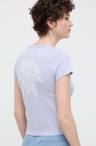 Хлопковая футболка Vans, синий