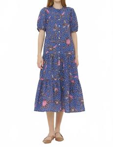 Платье миди многоярусное в цвете Bali Navy Oliphant, Bali Navy