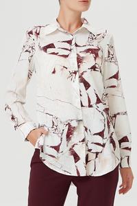 Прямая рубашка с принтом под мрамор Smart And Joy, белый