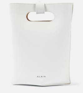 Маленькая кожаная сумка-тоут в сложенном виде Alaïa, белый