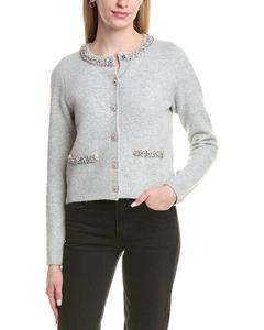 Кардиган Lea & Viola из шерстяной смеси с декоративным узором Lea & Viola, серый