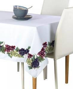 Квадратная скатерть, 100% полиэстер, 54x54 дюйма, гирлянда из виноградной лозы