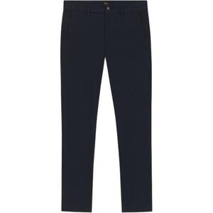 Брюки с застежкой Boss Button HUGO BOSS, темно-синий