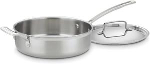 Сковорода Cuisinart MultiClad Pro с крышкой 3,3 л, серебристый