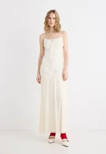 Платье с вышивкой и заниженной талией для особых случаев Gina Tricot, Creme