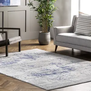 Ковер Georgie Abstract Grid Area Rug nuLOOM, 61x91 см, светло-серый