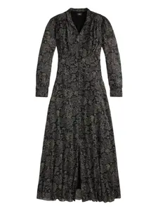 Платье с цветочным принтом Ralph Lauren Rrl, черный