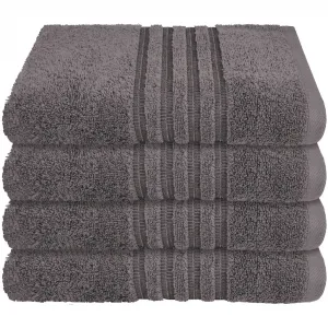 Полотенца Milano из 100% хлопка с элегантной каймой в стиле высокой-низкой текстуры Made in Green Schiesser, темно-серый