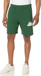 Lacoste мужские необработанные шорты из органического хлопка флис, Green