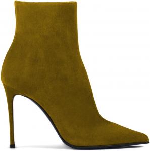 Женские ботильоны на высоком каблуке-стилетто с заостренным носком, боковой молнией и приталенным дизайном, стильные праздничные ботинки OAKUMSAS, Yellow