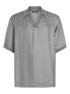 Жаккардовая футболка с логотипом Dolce & Gabbana, серый