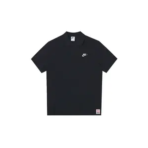 Рубашка поло унисекс черная Nike, черный