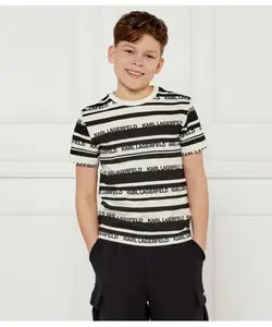 Футболка Regular fit Karl Lagerfeld Kids, бежевый