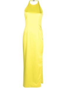 Gcds атласное платье с вырезом халтер, желтый