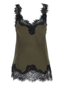 Кружевной топ с V-образным вырезом Gold Hawk, зеленый