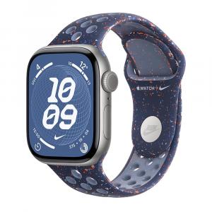 Умные часы Apple Watch Series 11 (GPS), 42 мм, Space Gray Aluminum Case/Blue Ribbon Nike Sport Band - M/L