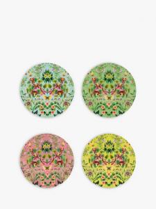 Фарфоровая боковая тарелка для икебаны Designers Guild, Set of 4, 20cm, Multi